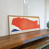 【18】ヘレン・フランケンサーラー/Helen Frankenthaler ポスター Andre Emmerich 1968年個展 89.5×39 木枠 ヴィンテージ