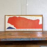 【18】ヘレン・フランケンサーラー/Helen Frankenthaler ポスター Andre Emmerich 1968年個展 89.5×39 木枠 ヴィンテージ