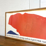 【18】ヘレン・フランケンサーラー/Helen Frankenthaler ポスター Andre Emmerich 1968年個展 89.5×39 木枠 ヴィンテージ