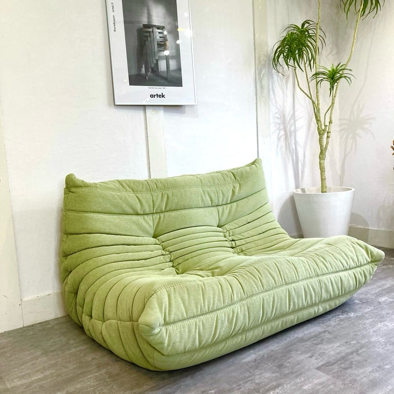 リーン・ロゼ / ligne roset トーゴ 2Pソファ 2人掛け グリーン 中古