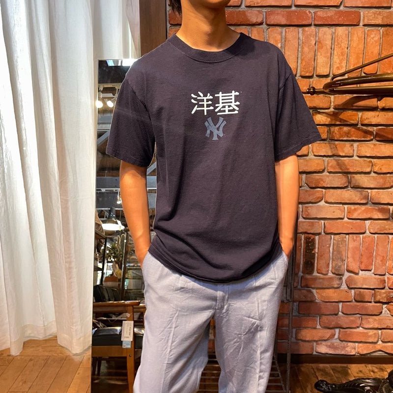 【古着】ヤンキース Tシャツ 王建民 ネイビー