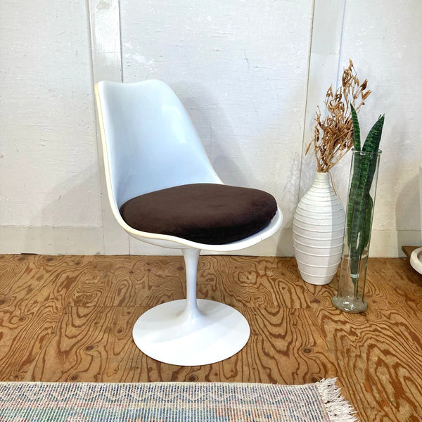 ノール / Knoll チューリップチェア 【ブラウン】 ダイニングチェア 張替え済み エーロ・サーリネン ヴィンテージ