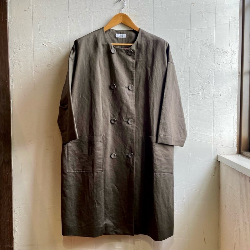 【古着】アトリエナルセ / atelier naruse  ダブルボタンスプリングコート / W button spring coat チャコール / charcoal