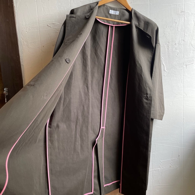 【古着】アトリエナルセ / atelier naruse  ダブルボタンスプリングコート / W button spring coat チャコール / charcoal