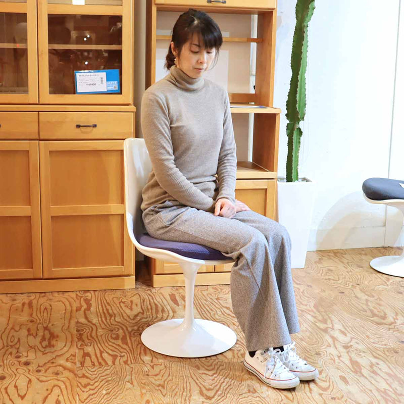 ノール / Knoll  チューリップチェア ブルー ダイニングチェア エーロサーリネン 【10】　ヴィンテージ