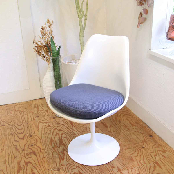 ノール / Knoll  チューリップチェア ブルー ダイニングチェア エーロサーリネン 【3】 ヴィンテージ 中古