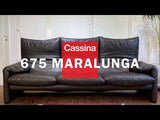 カッシーナ / Cassina 675 マラルンガ トリプルソファ 3人掛け ダークブラウン ヴィコ・マジストレッティ 中古