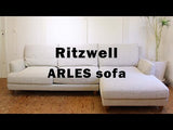 <i>動画</i>リッツウェル / Ritzwell アルル カウチソファ 右片肘ソファ 左肘シェーズロング 中古